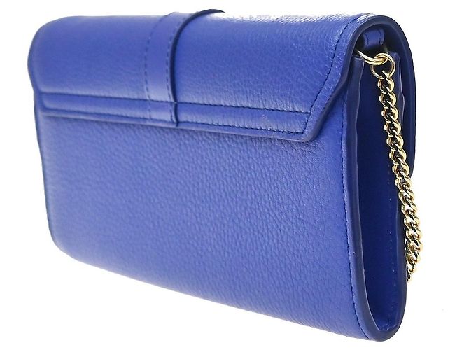Chloé Chloe Aby Chain Leather Bleu - vue 4