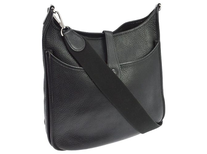 Hermès Borsa Hermes Evelyne Bag Gen II Clemence GM Nero - vista 2