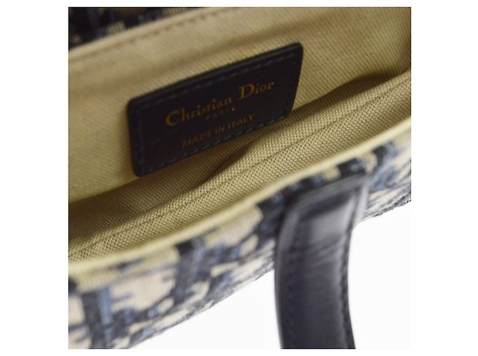 Christian Dior Saddle Oblique Jacquard Mini Blu navy - vista 3