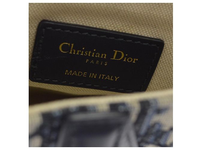 Christian Dior Saddle Oblique Jacquard Mini Blu navy - vista 4