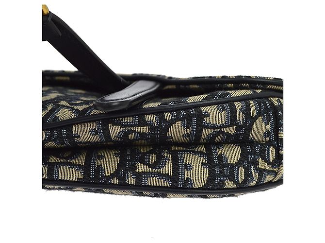 Christian Dior Saddle Oblique Jacquard Mini Blu navy - vista 7