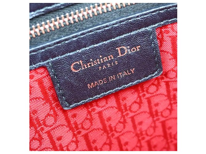 Christian Dior Lady Dior Cannage Quilt Lambskin Large Nero - vista 4