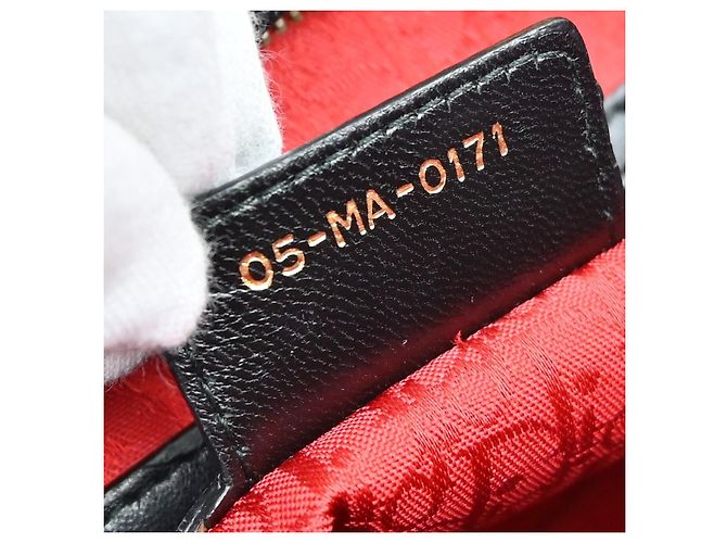 Christian Dior Lady Dior Cannage Quilt Lambskin Large Nero - vista 5