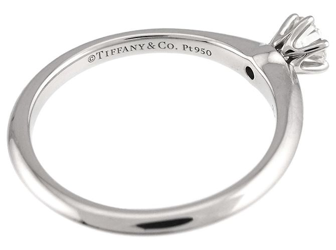 Autre Marque Tiffany & Co. Platin-Solitärring mit Diamant - Ansicht 4