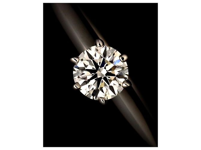 Autre Marque Tiffany & Co. Platin-Solitärring mit Diamant - Ansicht 6