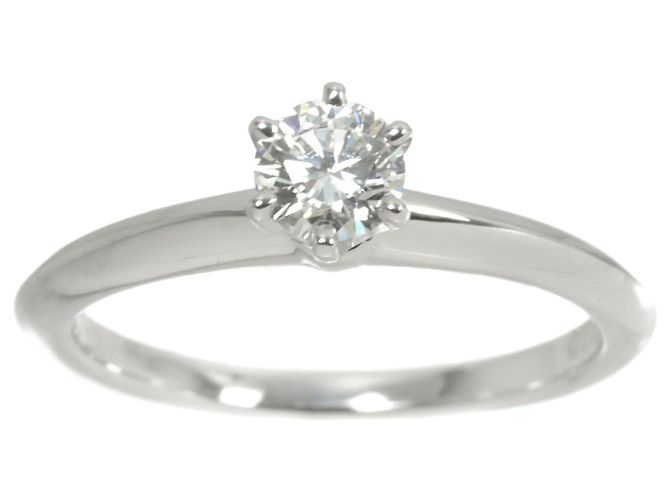 Autre Marque Tiffany & Co. Platin-Ring mit Diamant - Ansicht 2