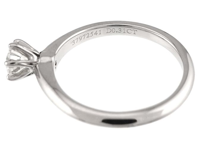 Autre Marque Tiffany & Co. Platin-Ring mit Diamant - Ansicht 3