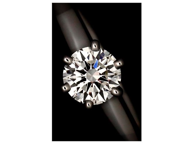 Autre Marque Tiffany & Co. Platin-Ring mit Diamant - Ansicht 6