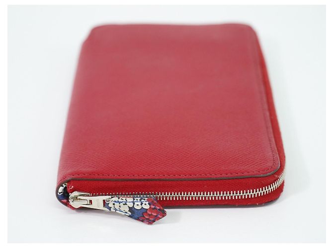 Hermès Hermes Azap Zip Around Silk'in Epsom Long Red - view 5