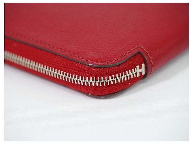 Hermès Hermes Azap Zip Around Silk'in Epsom Long Red - view 6