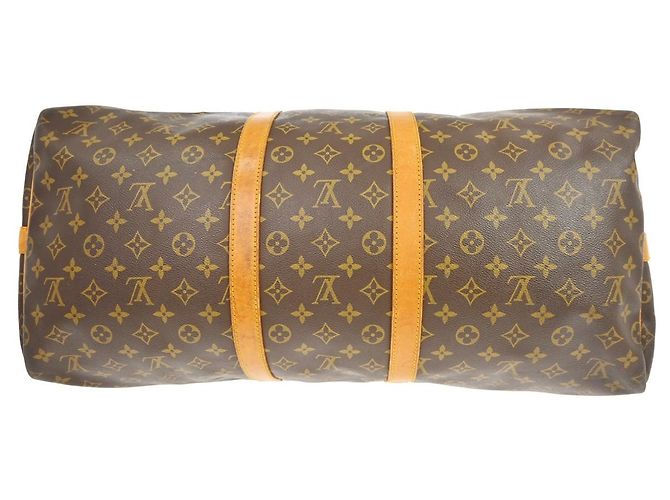Louis Vuitton Keepall Bandoulière Monogram 55 Marrone - vista 3