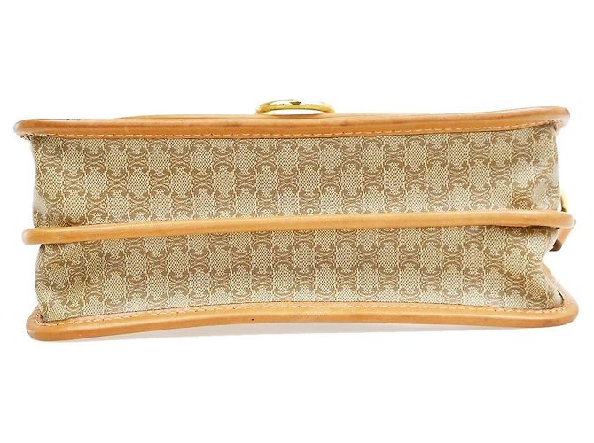 Céline Celine Vintage Macadam Circle Logo Canvas and Leather Beige - Ansicht 5