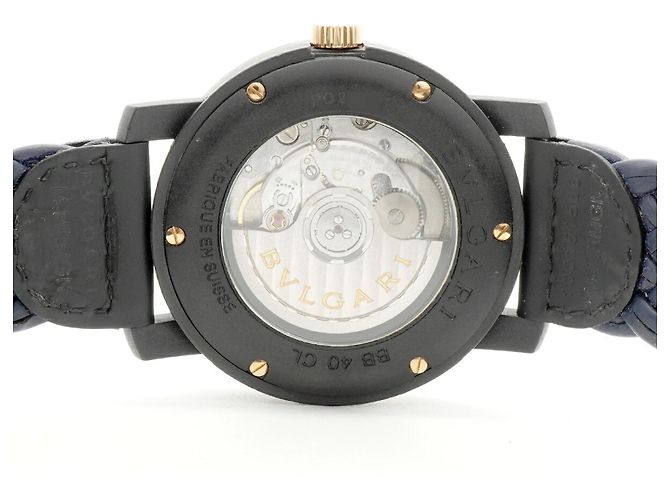 Bulgari Orologio da uomo Bvlgari Carbon BB40CL Quadrante Blu - vista 5