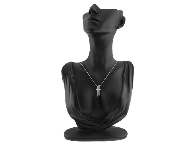 Collana Croce Gucci in Oro Bianco 18K - vista 7