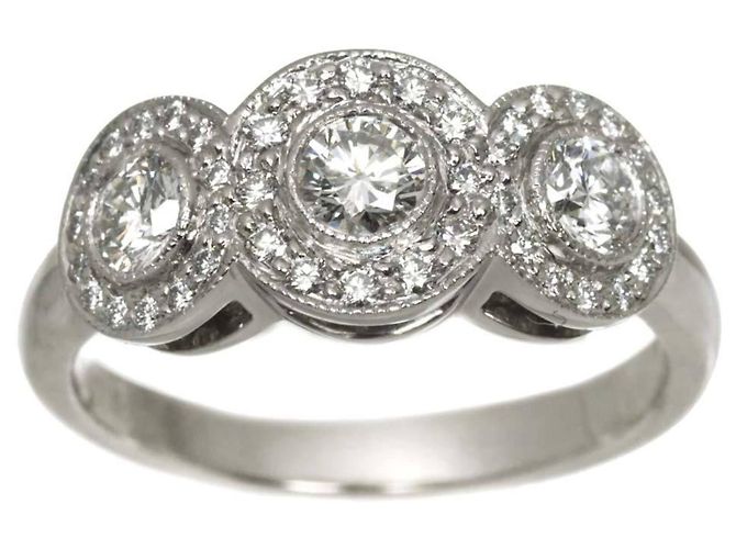 Autre Marque Tiffany & Co. Platin-Diamant-Bandring - Ansicht 2