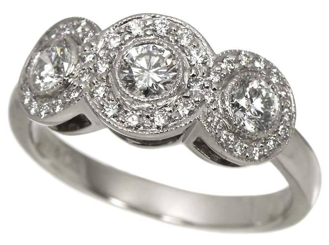 Autre Marque Tiffany & Co. Platin-Diamant-Bandring - Ansicht 5