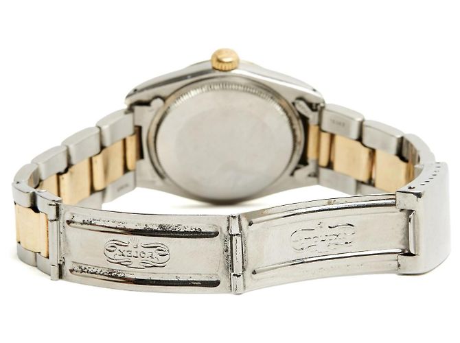 Orologio Rolex Oyster Perpetual Date 36mm Acciaio e Oro Giallo Argento D'oro - vista 4