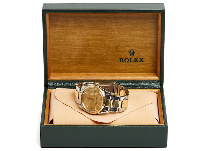 Orologio Rolex Oyster Perpetual Date 36mm Acciaio e Oro Giallo Argento D'oro - vista 5