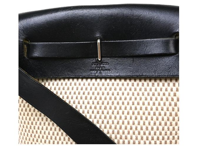 Hermès Herbag Toile and Leather GM Beige - vista 4