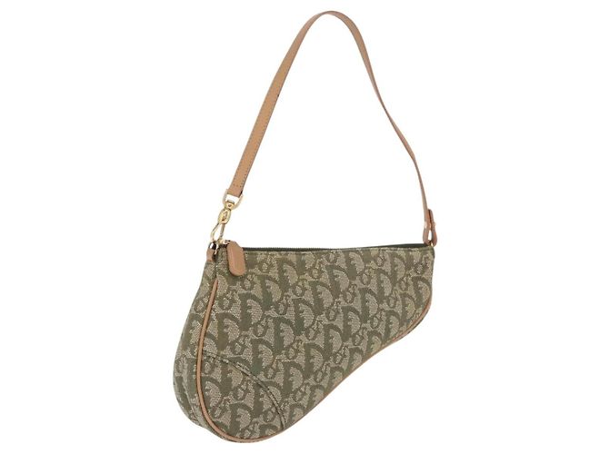 Christian Dior Saddle Canvas Mini Caqui - vista 3