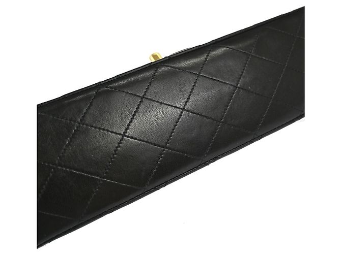 Chanel Vintage Classic Single Flap Quilted Lambskin Medium Nero - vista 3