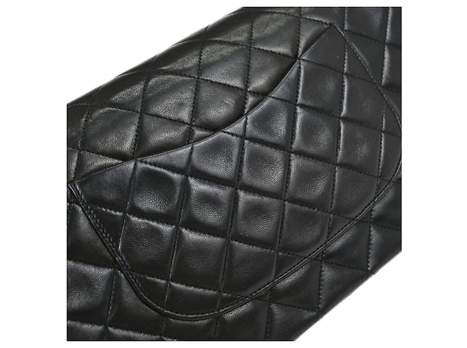 Chanel Vintage Classic Single Flap Quilted Lambskin Medium Nero - vista 7