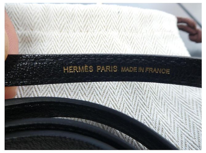 Tracolla Hermès Mini Kelly II Pelle Nera Nero - vista 6