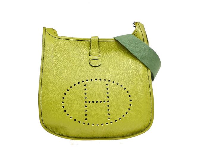 Hermès Borsa Hermes Evelyne Gen II Clemence GM Verde - vista 2