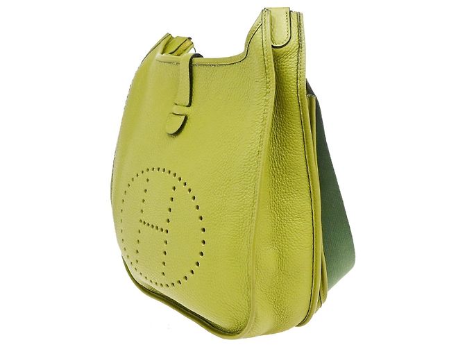 Hermès Borsa Hermes Evelyne Gen II Clemence GM Verde - vista 3