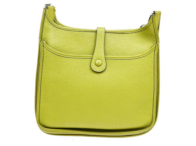 Hermès Borsa Hermes Evelyne Gen II Clemence GM Verde - vista 4
