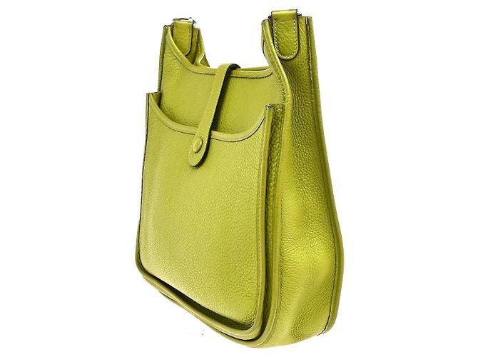 Hermès Borsa Hermes Evelyne Gen II Clemence GM Verde - vista 5
