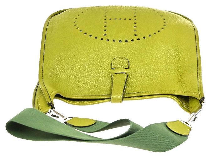 Hermès Borsa Hermes Evelyne Gen II Clemence GM Verde - vista 6