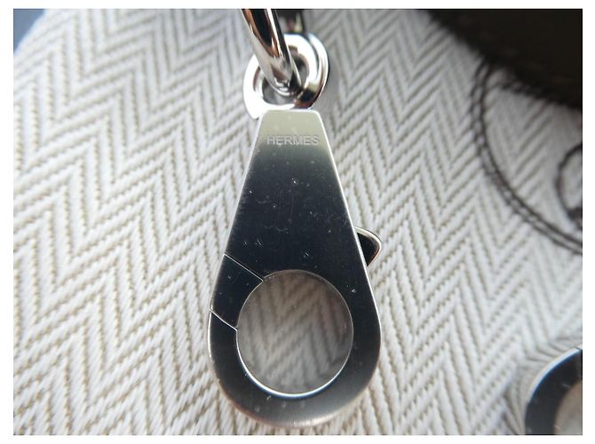 Hermès Tracolla in pelle kaki per borsa Kelly Grigio Silver hardware - vista 3