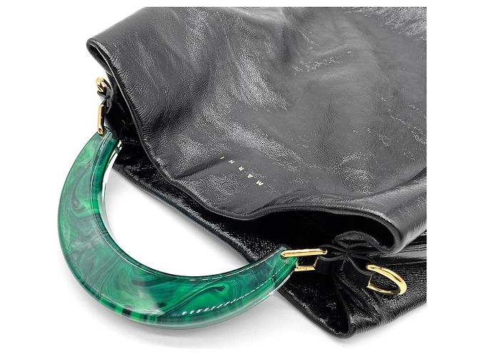 Borsa hobo Marni Venice Nero - vista 8