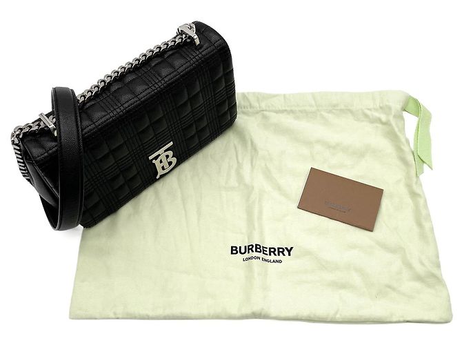 Sac à épaule Burberry Laura Chain Noir Argenté - vue 16