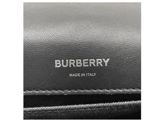 Sac à épaule Burberry Laura Chain Noir Argenté - vue 9