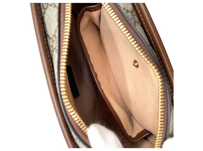 GUCCI Interlocking G Schultertasche Pochette Braun - Ansicht 10