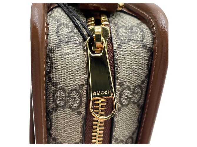 GUCCI Interlocking G Schultertasche Pochette Braun - Ansicht 14