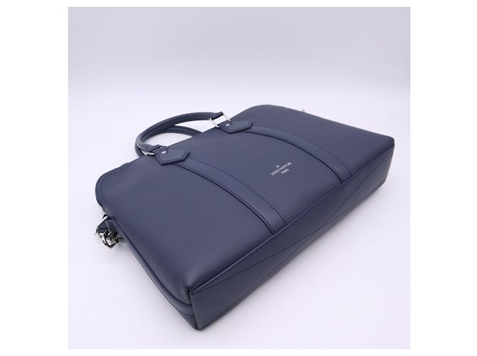 Louis Vuitton LV Aerogram Takeoff Briefcase Blu navy - vista 6