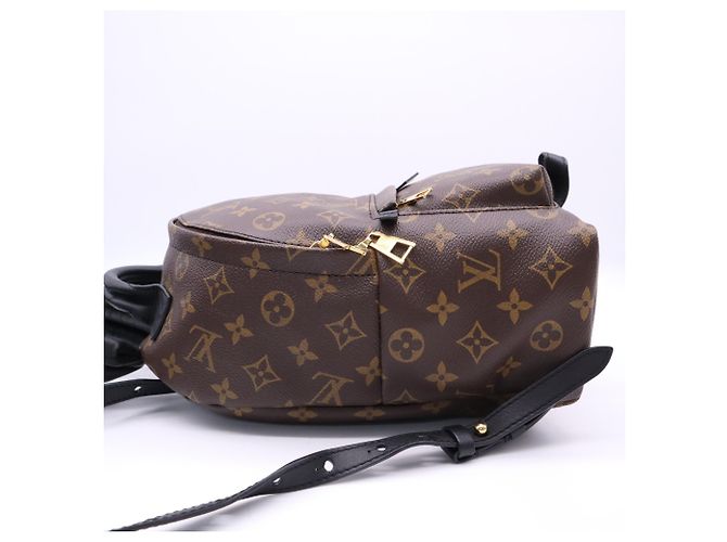 Louis Vuitton Monogram Palm Springs Rucksack PM Braun Schwarz Beige - Ansicht 5