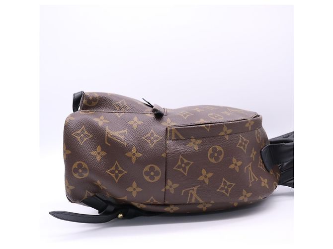 Louis Vuitton Monogram Palm Springs Rucksack PM Braun Schwarz Beige - Ansicht 6