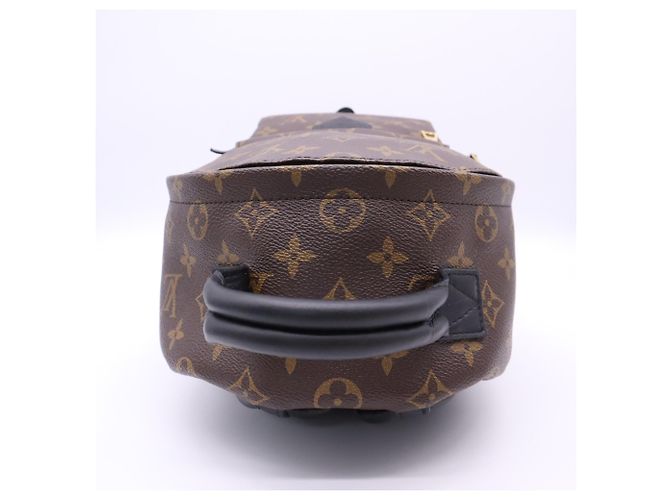 Louis Vuitton Monogram Palm Springs Rucksack PM Braun Schwarz Beige - Ansicht 8