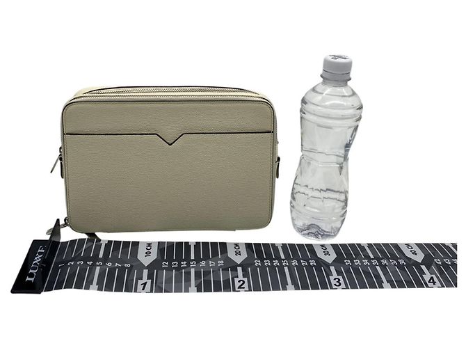 Borsa a tracolla Valextra in vitello morbido Crudo - vista 3