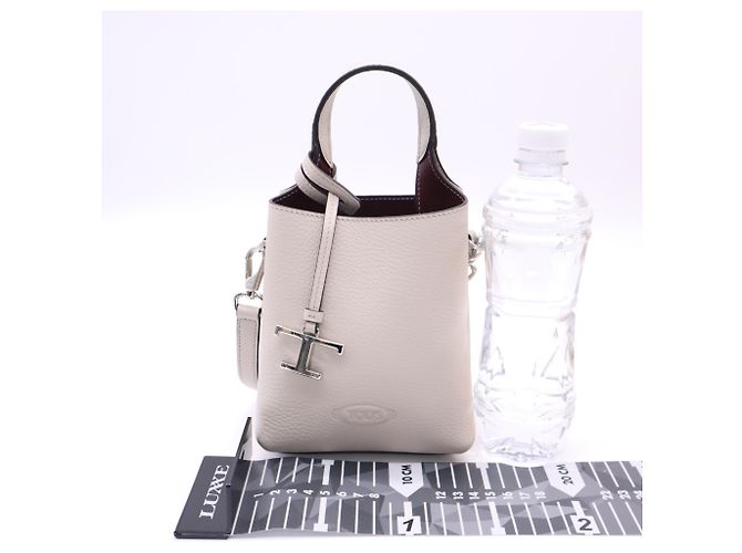 Tod's Florida Double Micro Schultertasche Beige Bordeaux - Ansicht 3