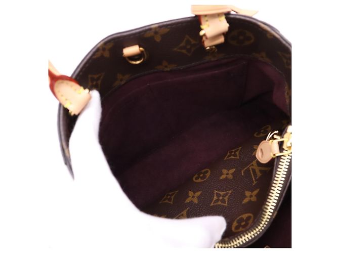 Bolso Louis Vuitton Monogram Montaigne BB Castaño Beige - vista 17