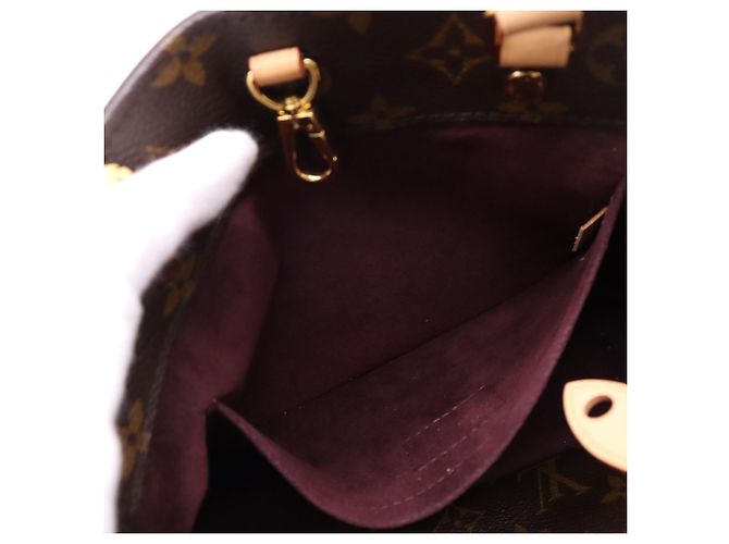 Bolso Louis Vuitton Monogram Montaigne BB Castaño Beige - vista 20