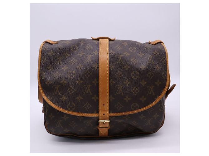 Louis Vuitton Monogram Saumur 35 Schultertasche Braun Beige - Ansicht 2