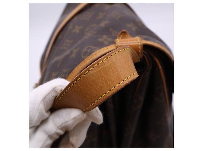 Louis Vuitton Monogram Saumur 35 Schultertasche Braun Beige - Ansicht 9