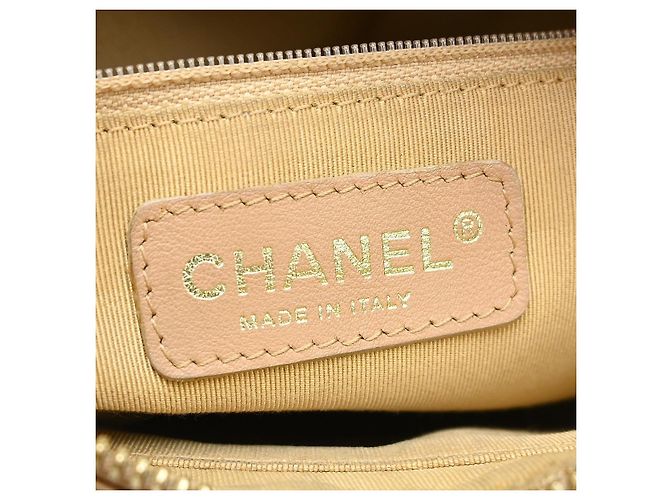 Chanel Timeless CC Chain Quilted Caviar Small Beige - vista 4