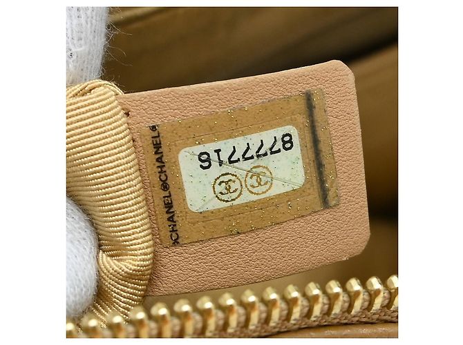 Chanel Timeless CC Chain Quilted Caviar Small Beige - vista 5